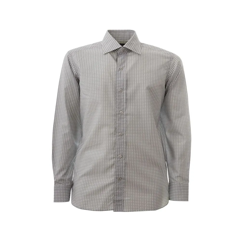 Tom Ford Men's Elegant Cotton Gray Shirt for Men