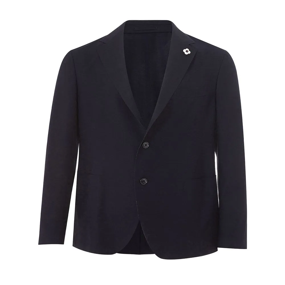 Lardini Men's Elegant Blue Cotton Lardini Jacket