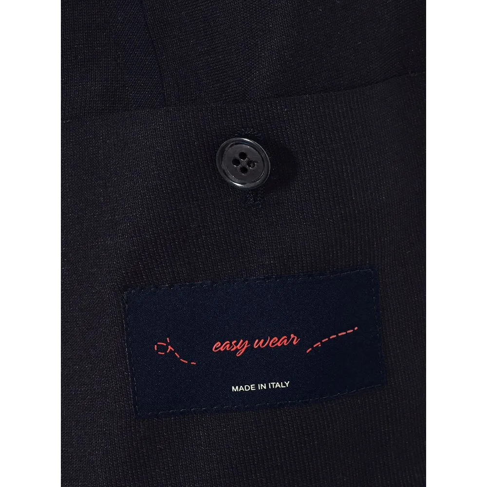 Lardini Men's Elegant Blue Cotton Lardini Jacket