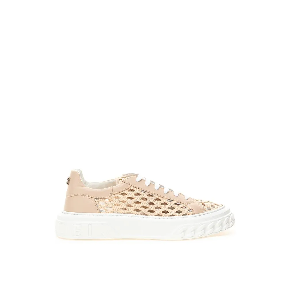 Casadei Women's Casadei Chic Beige Leather Sneakers