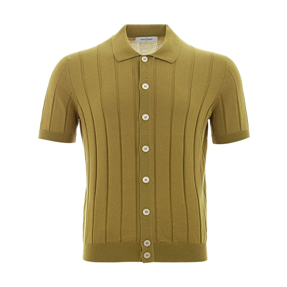 Gran Sasso Men's Elegant Green Cotton T-Shirt for Men