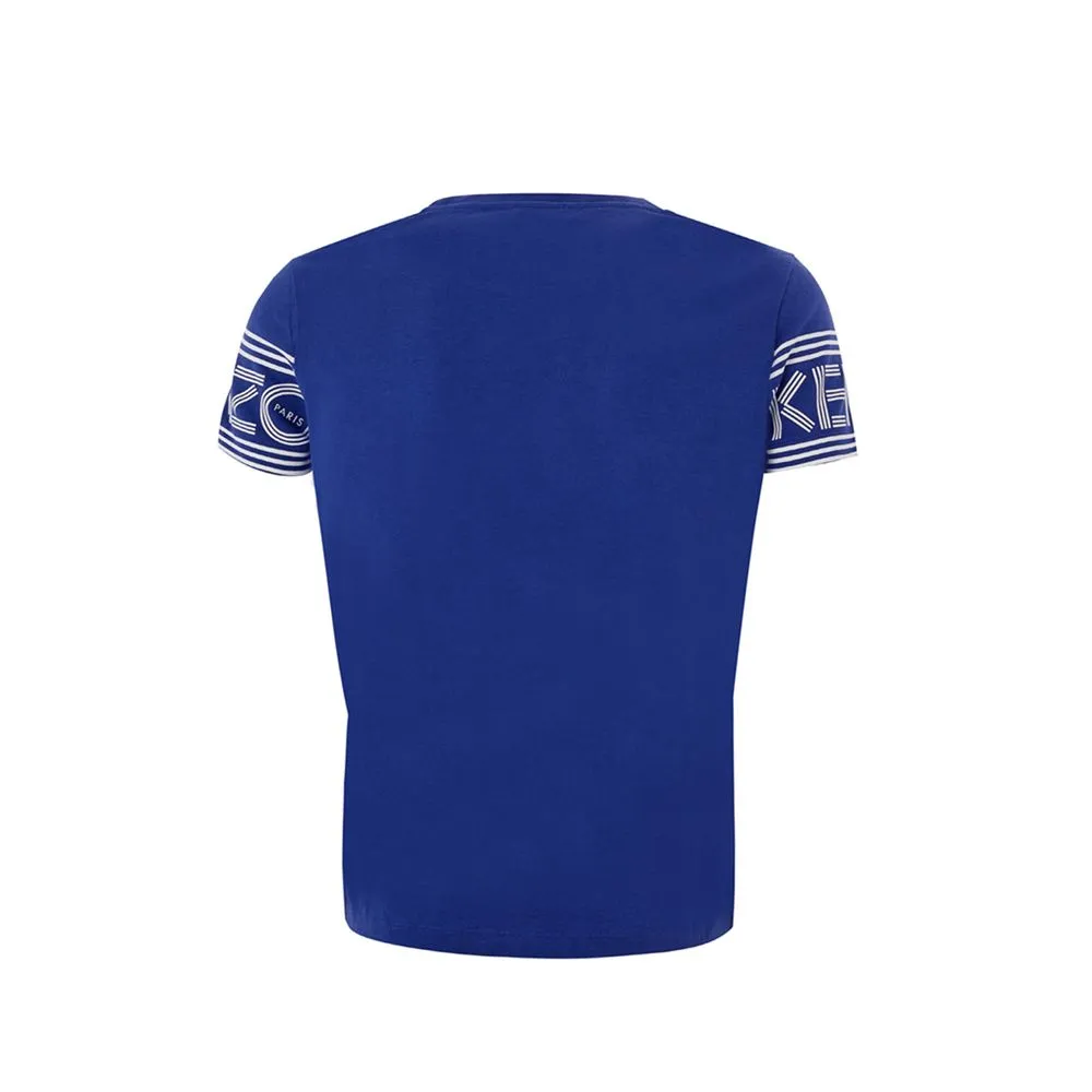 Kenzo Women's Chic Blue Cotton Tee for Stylish Comfort