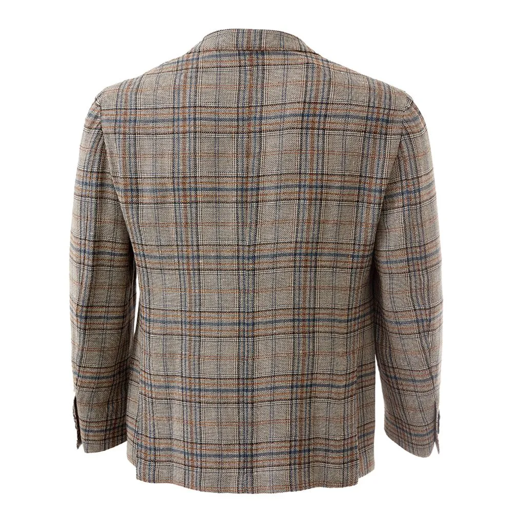 Lardini Men's Lardini Elegant Multicolor Linen Jacket