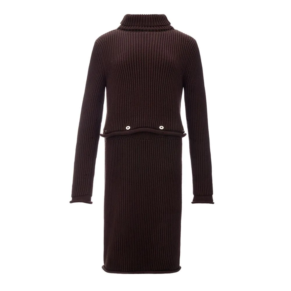 Bottega Veneta Women's Elegant Viscose Brown Dress