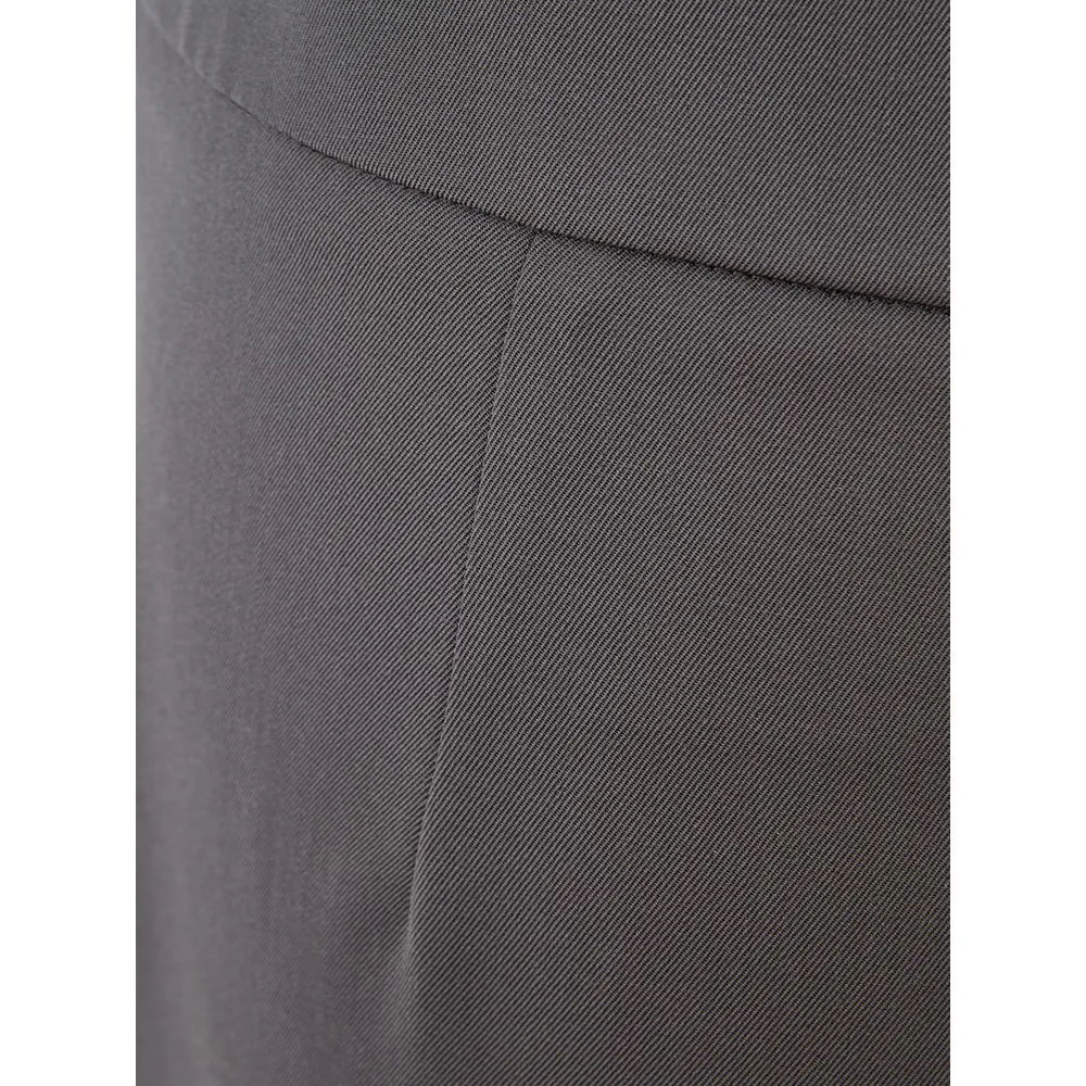 Lardini Women's Chic Gray Wool Trousers for Sophisticated Style
