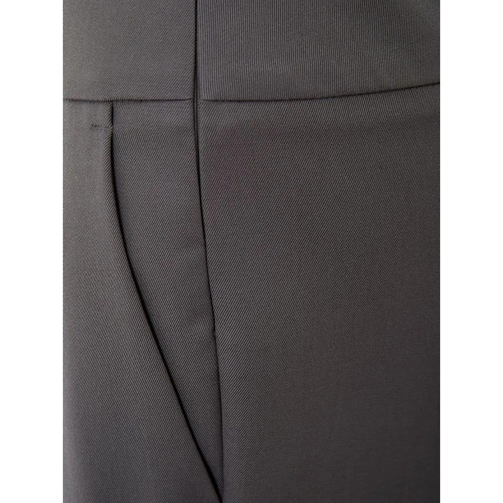 Lardini Women's Chic Gray Wool Trousers for Sophisticated Style