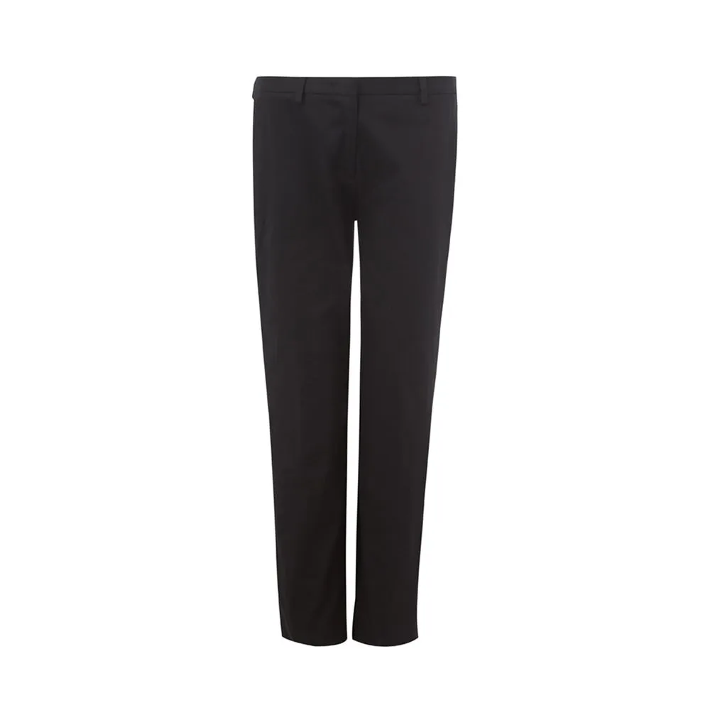 Lardini Women's Italian Elegance Cotton Black Trousers