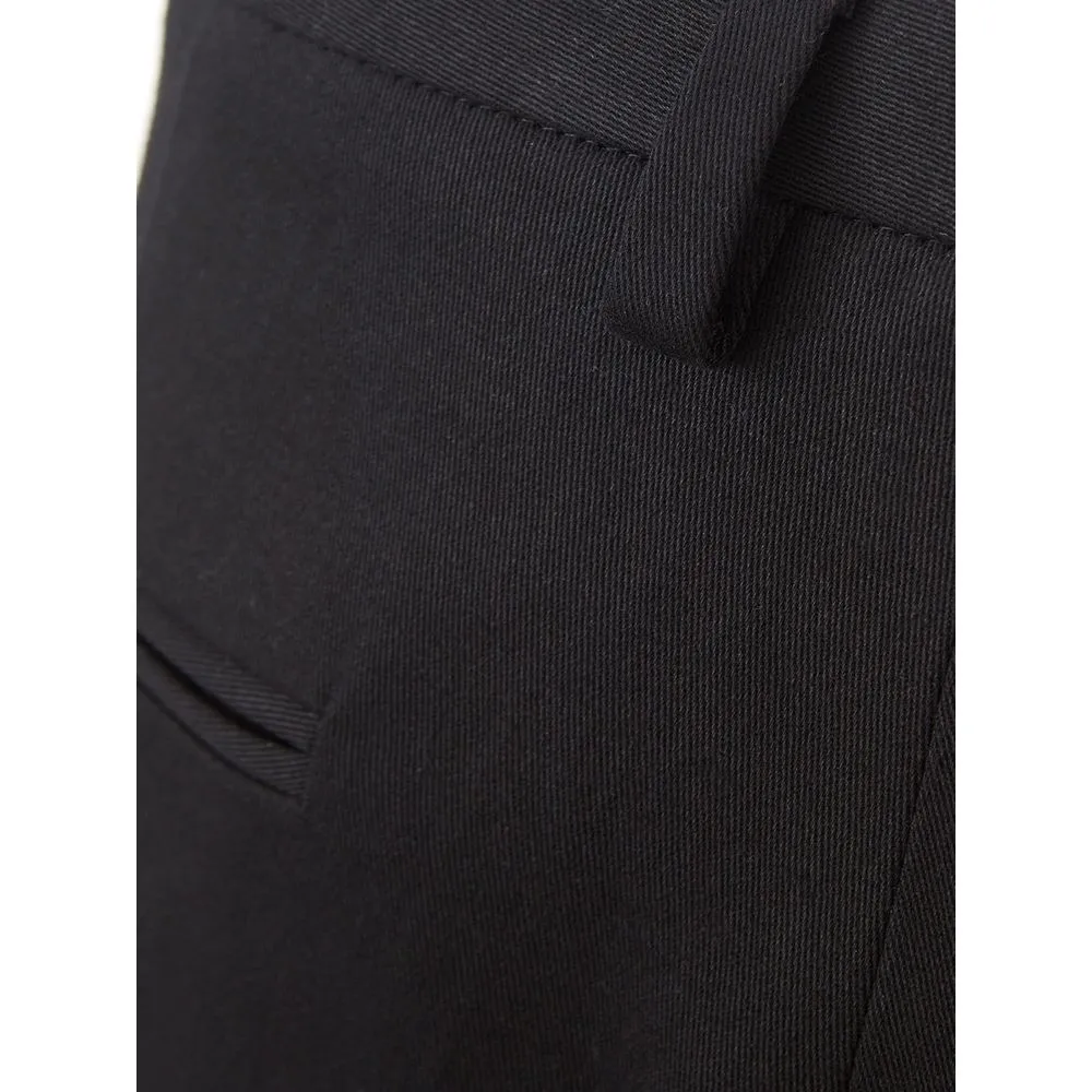 Lardini Women's Italian Elegance Cotton Black Trousers