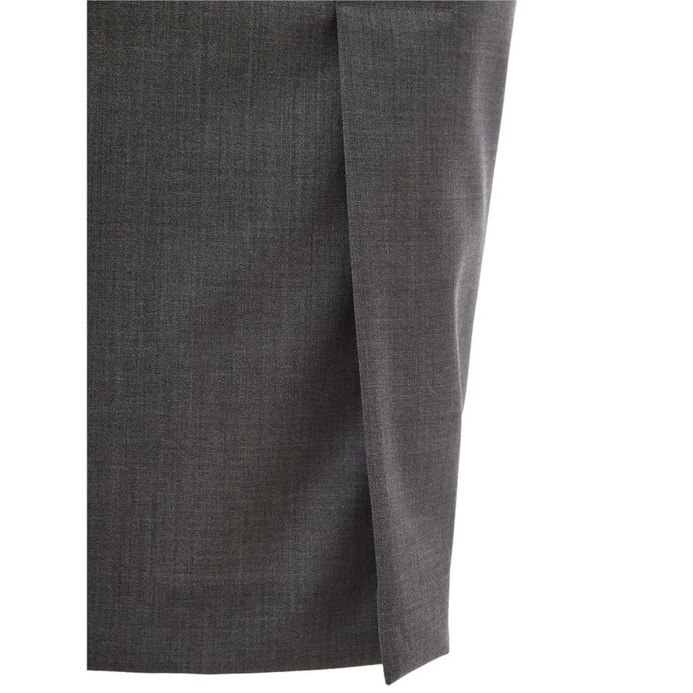Lardini Women's Chic Gray Wool Pencil Skirt