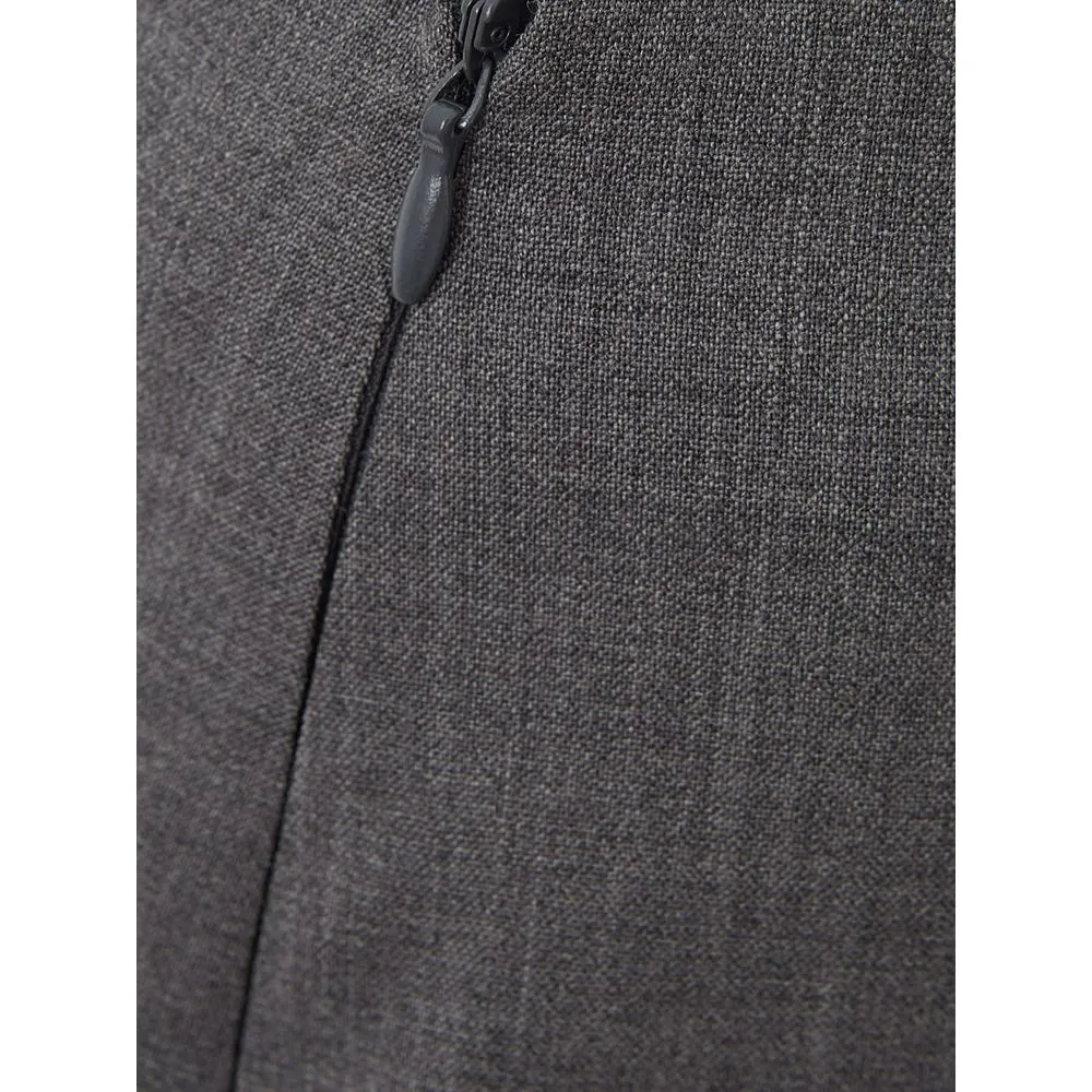 Lardini Women's Chic Gray Wool Pencil Skirt