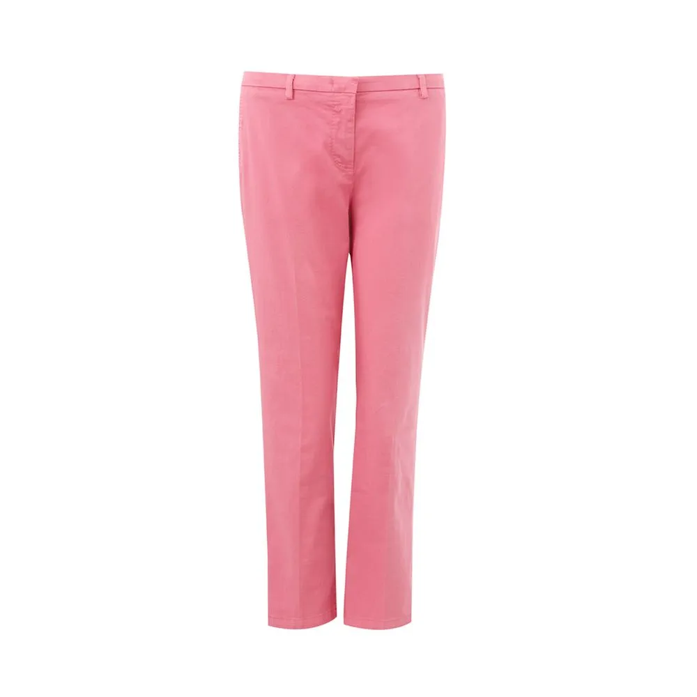 Lardini Women's Elegant Cotton Pink Trousers for Sophisticated Style