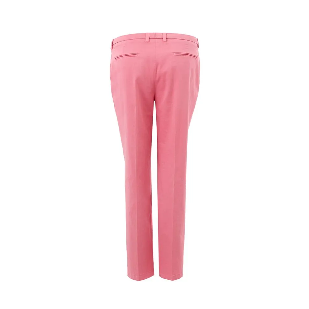 Lardini Women's Elegant Cotton Pink Trousers for Sophisticated Style