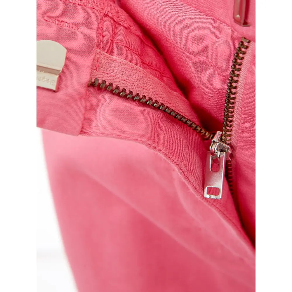 Lardini Women's Elegant Cotton Pink Trousers for Sophisticated Style