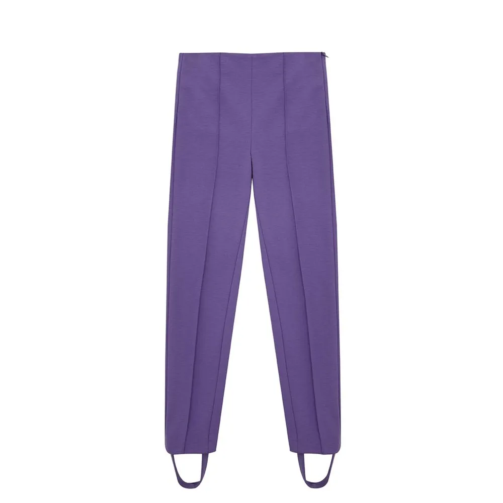 Lardini Women's Elegant Purple Viscose Pants