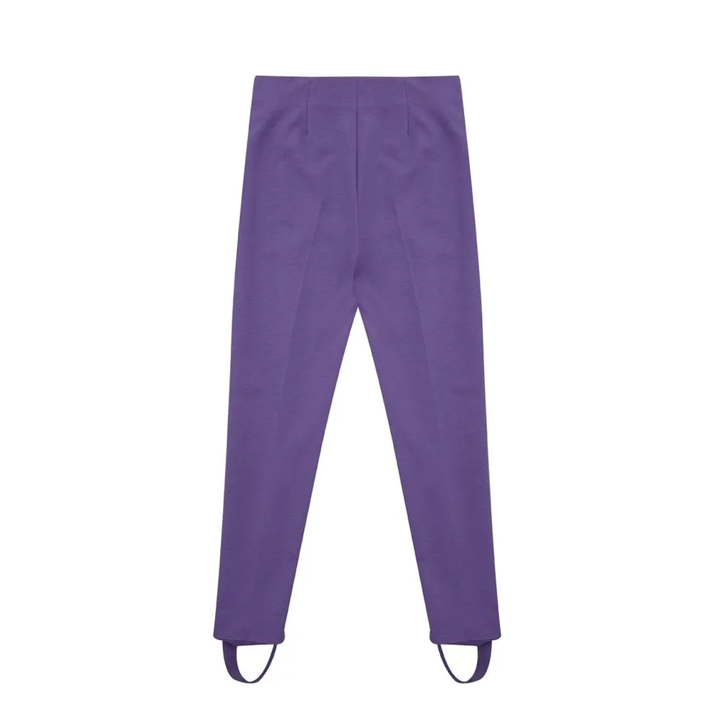 Lardini Women's Elegant Purple Viscose Pants