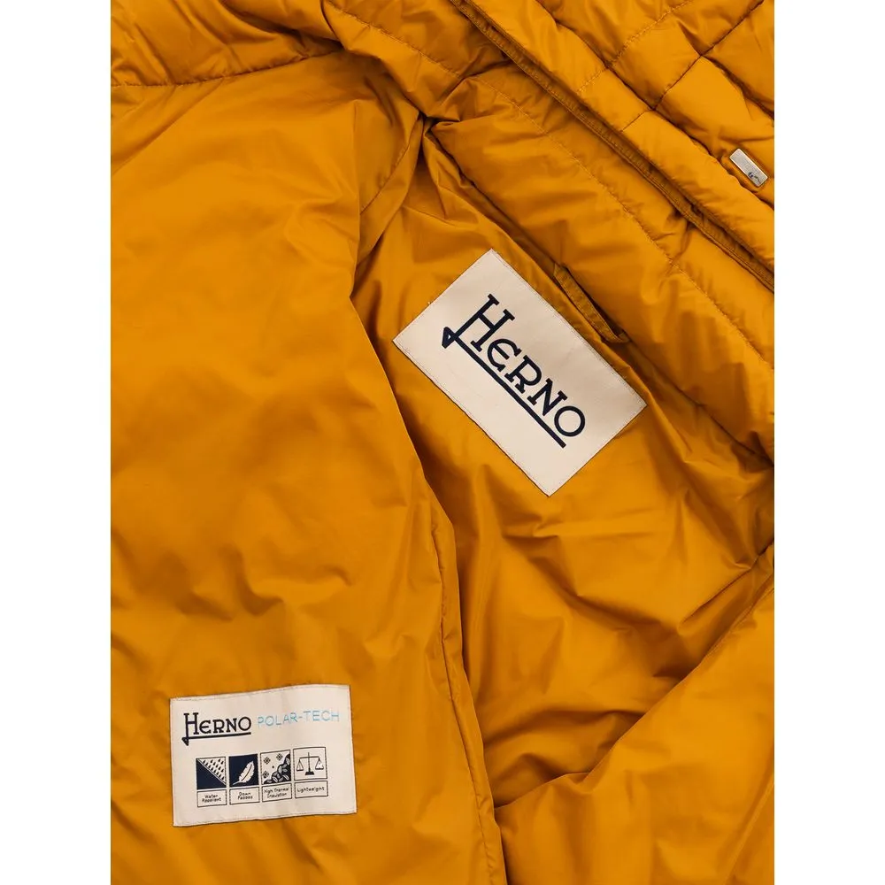 Herno Women's Yellow Polyamide Jackets & Coat