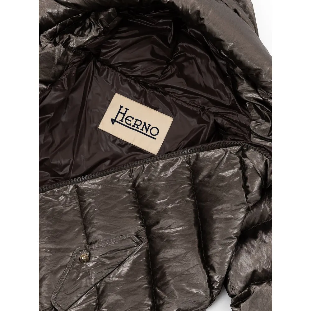 Herno Women's Silver Viscose Jackets & Coat