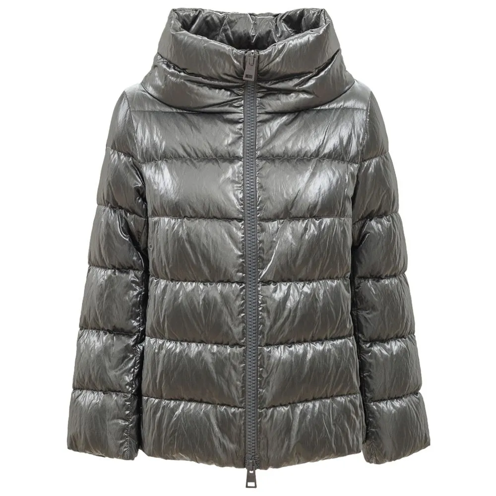 Herno Women's Silver Viscose Jackets & Coat
