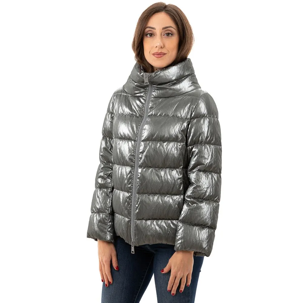 Herno Women's Silver Viscose Jackets & Coat