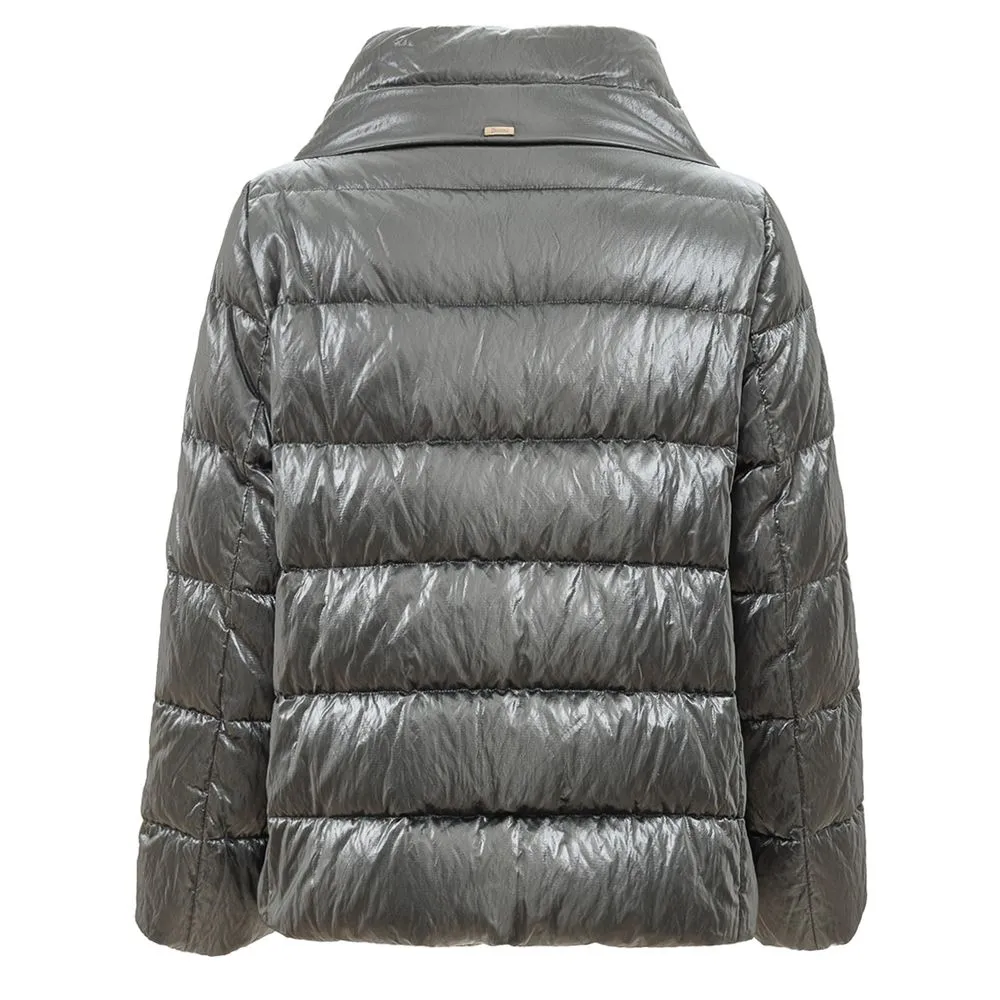 Herno Women's Silver Viscose Jackets & Coat