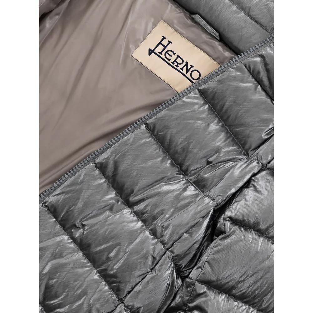Herno Women's Silver Viscose Jackets & Coat