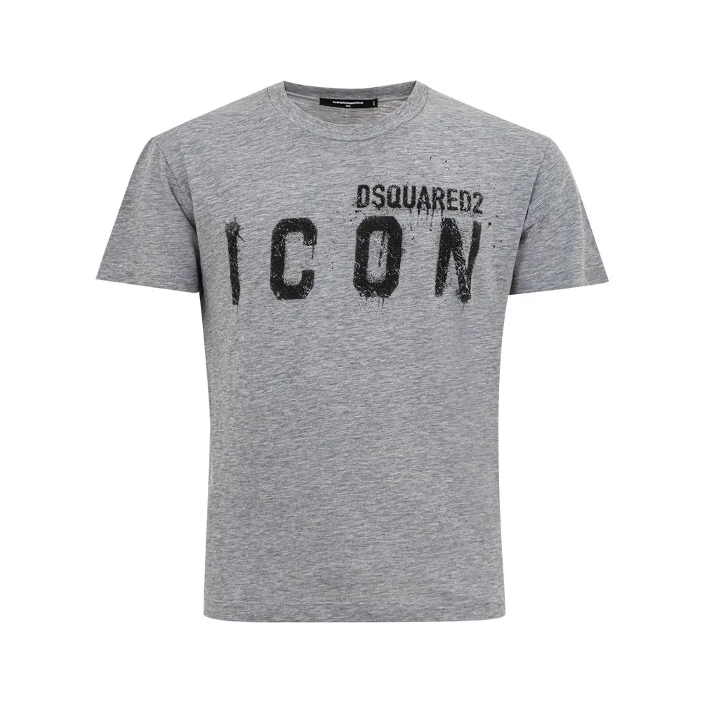 Dsquared² Men's Sleek Gray Cotton Tee for Stylish Men