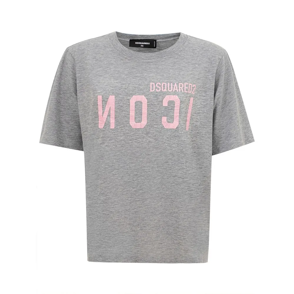 Dsquared² Women's Elegant Gray Cotton Top for Women