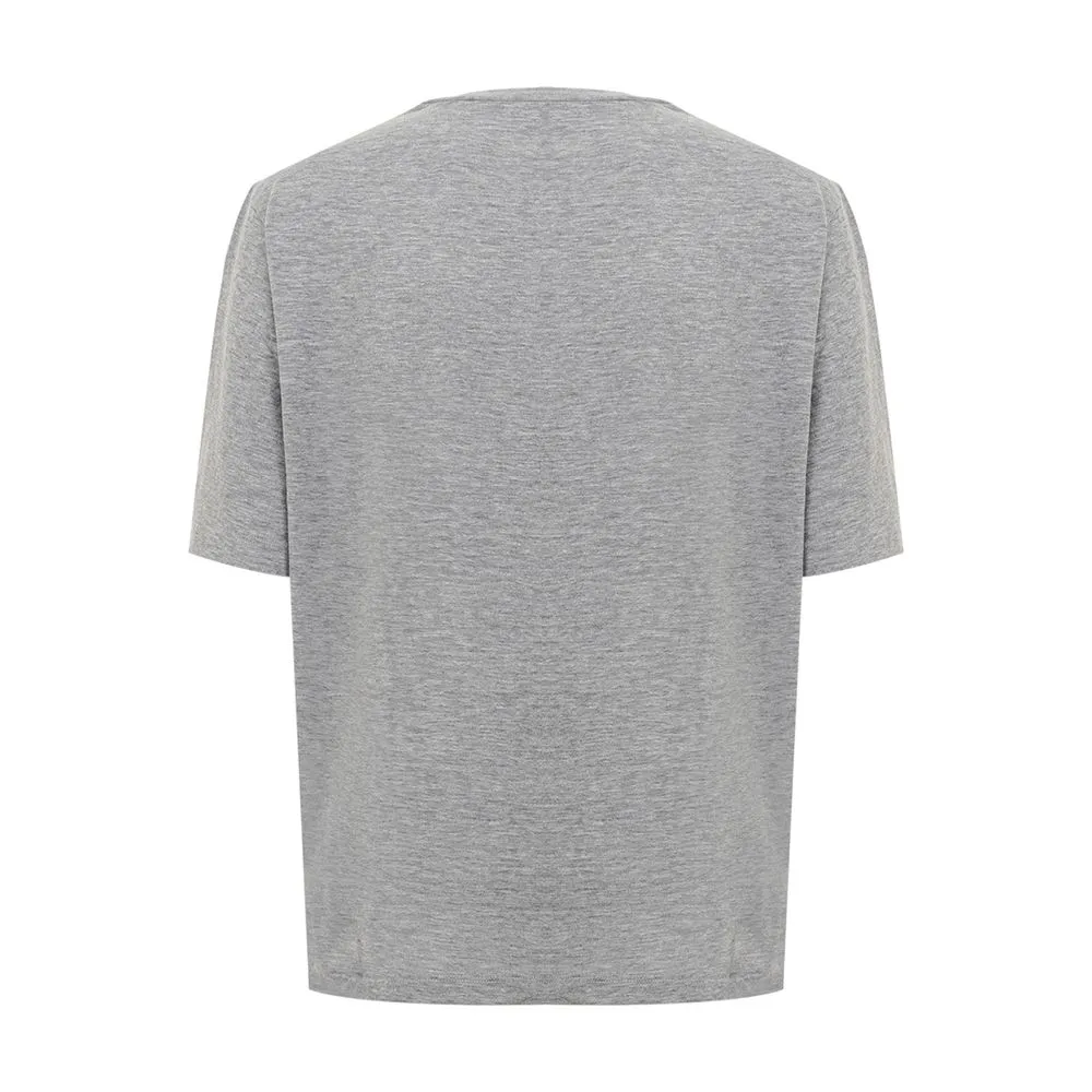 Dsquared² Women's Elegant Gray Cotton Top for Women