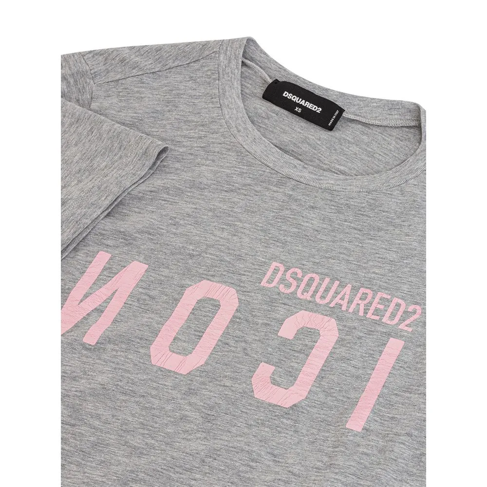 Dsquared² Women's Elegant Gray Cotton Top for Women
