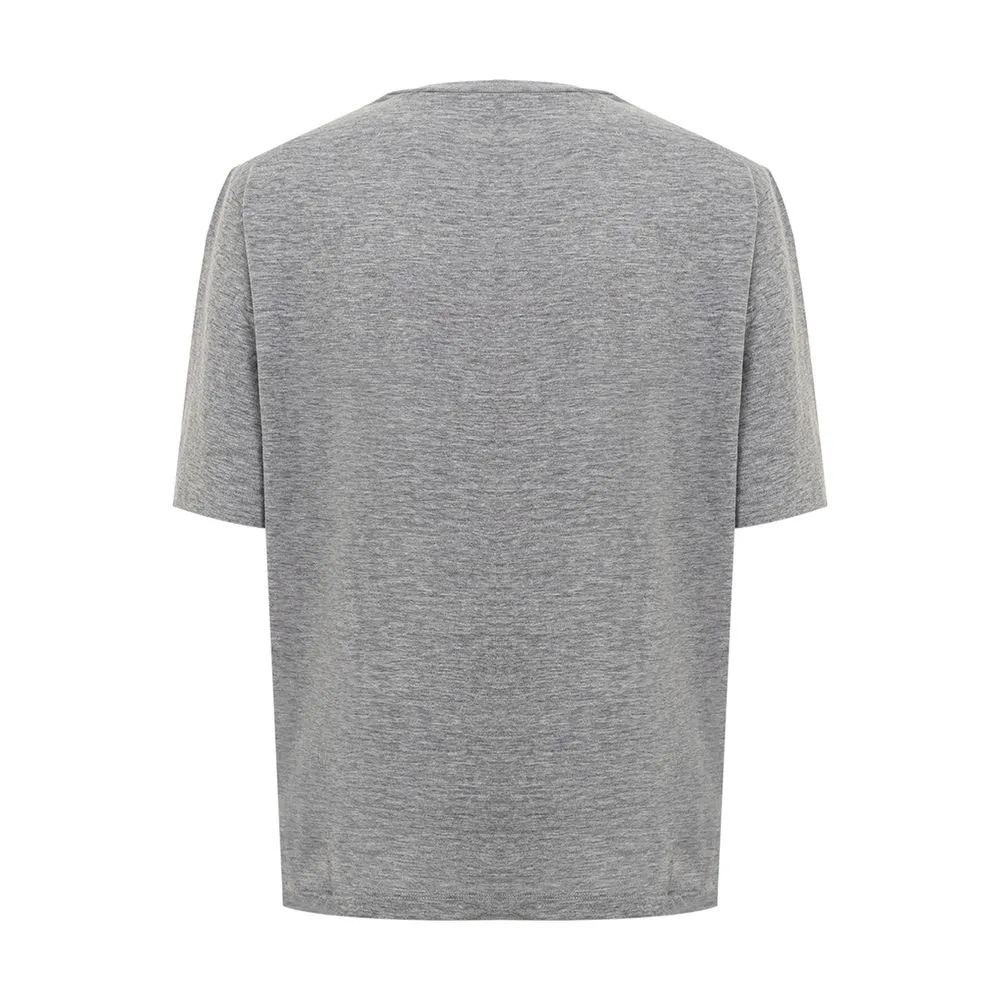 Dsquared² Women's Chic Gray Cotton Tee for the Modern Woman