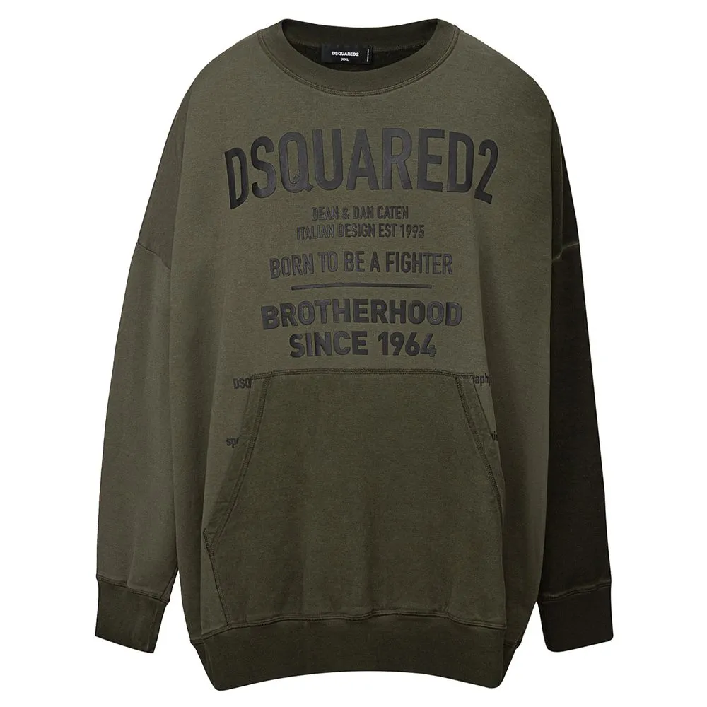 Dsquared² Men's Green Cotton Sweater