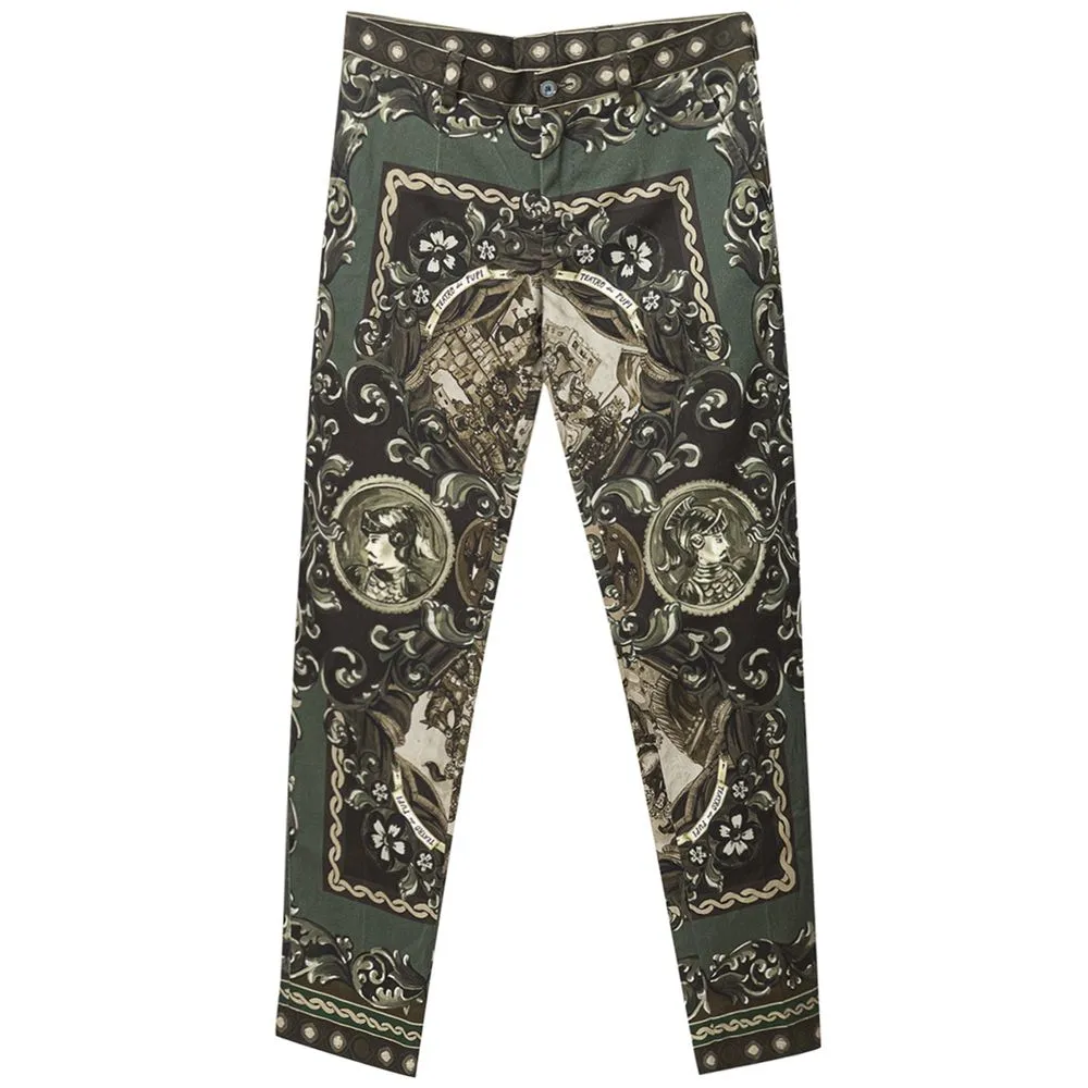 Dolce & Gabbana Women's Green Cotton Jeans & Pant