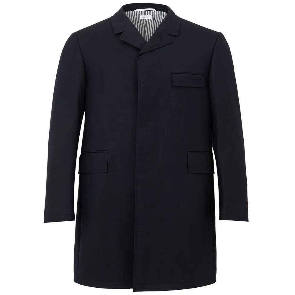 Thom Browne Men's Elegant Wool Jacket in Signature Blue