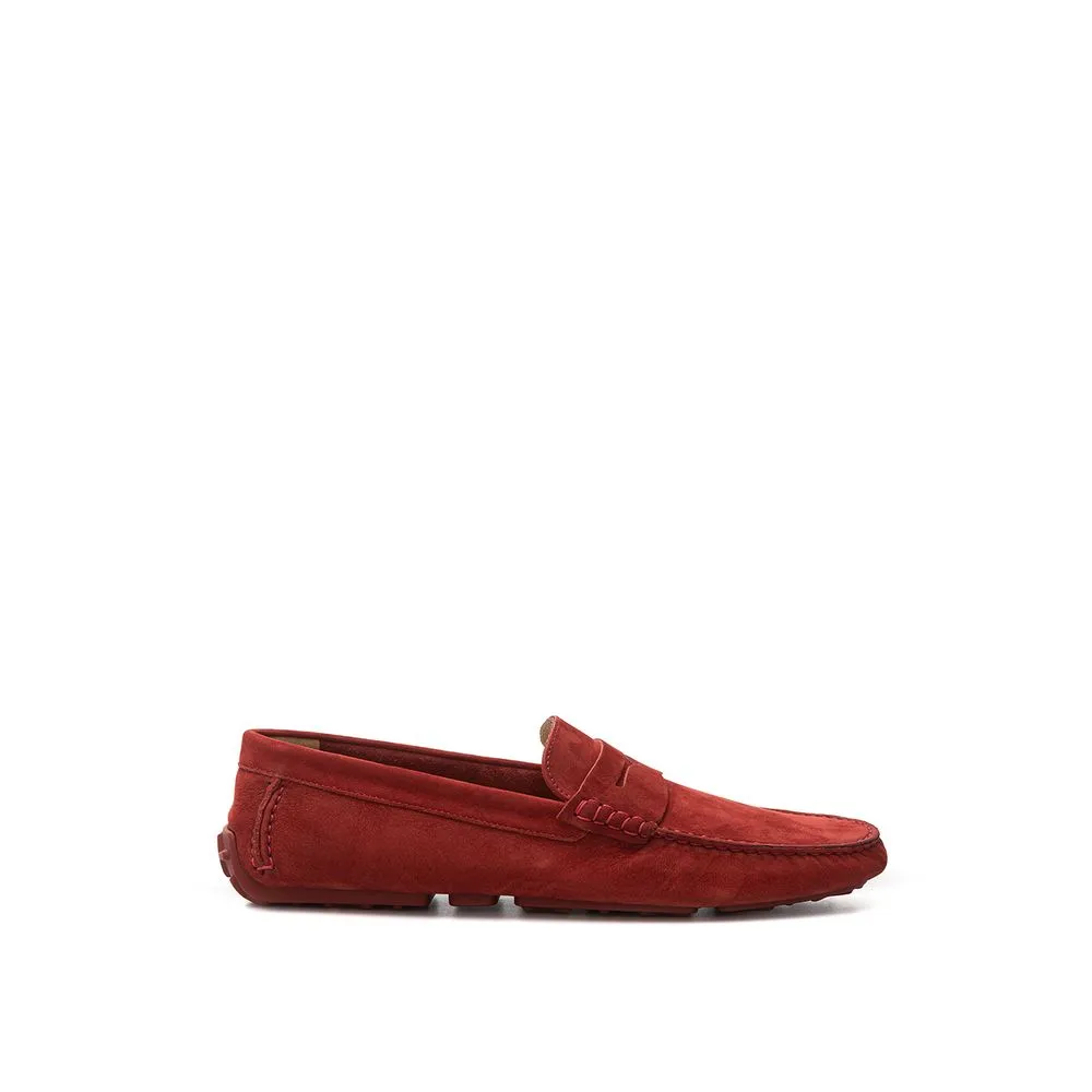 Bally Men's Elegant Bordeaux Leather Loafers for Men