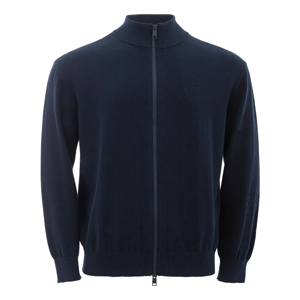 Armani Exchange Men's Blue Cotton Sweater