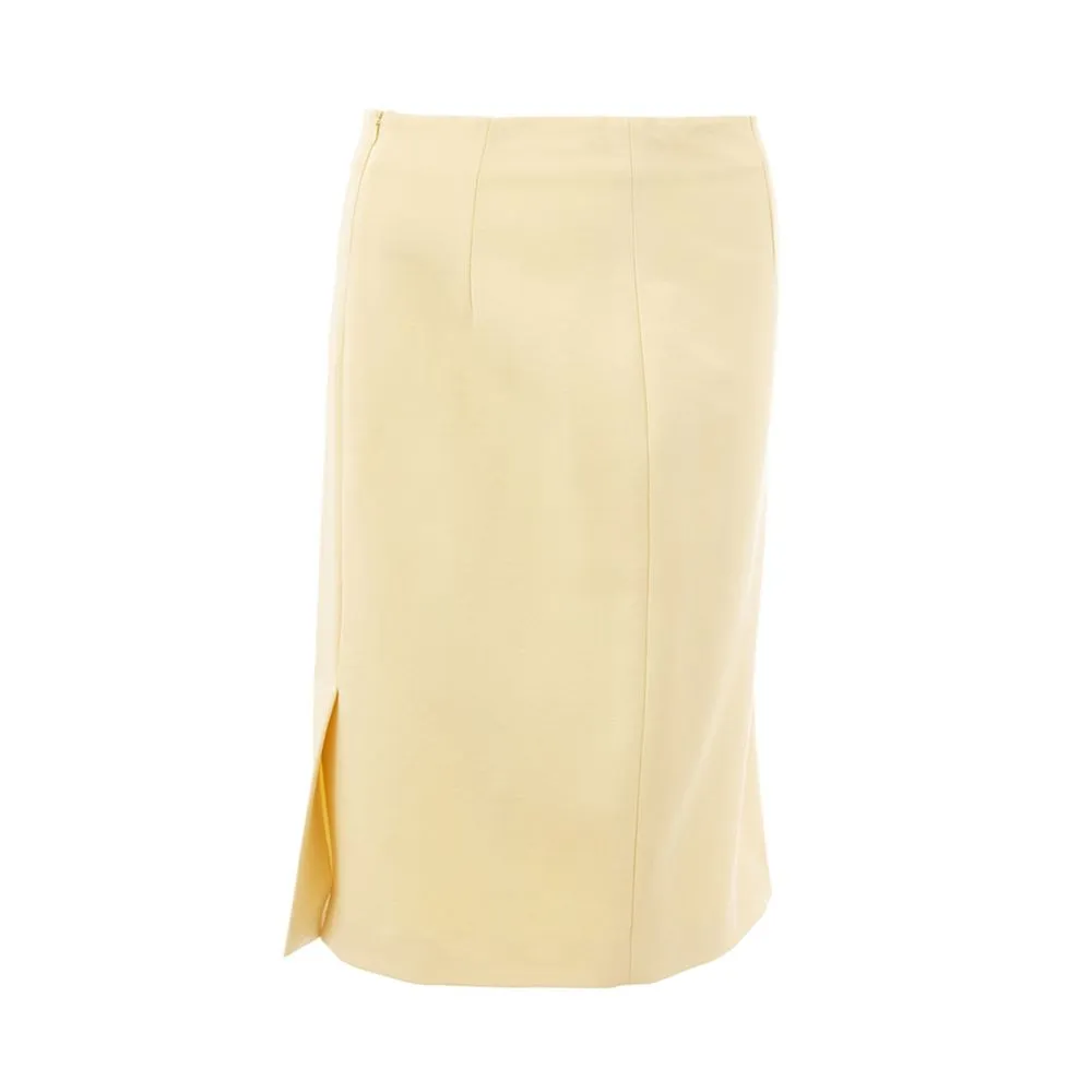 Lardini Women's Elegant Yellow Viscose Skirt for Women