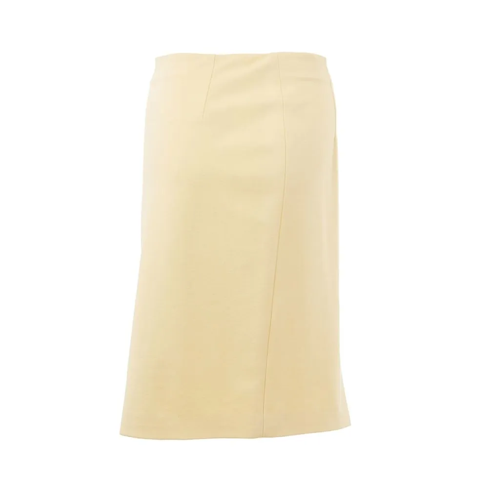 Lardini Women's Elegant Yellow Viscose Skirt for Women