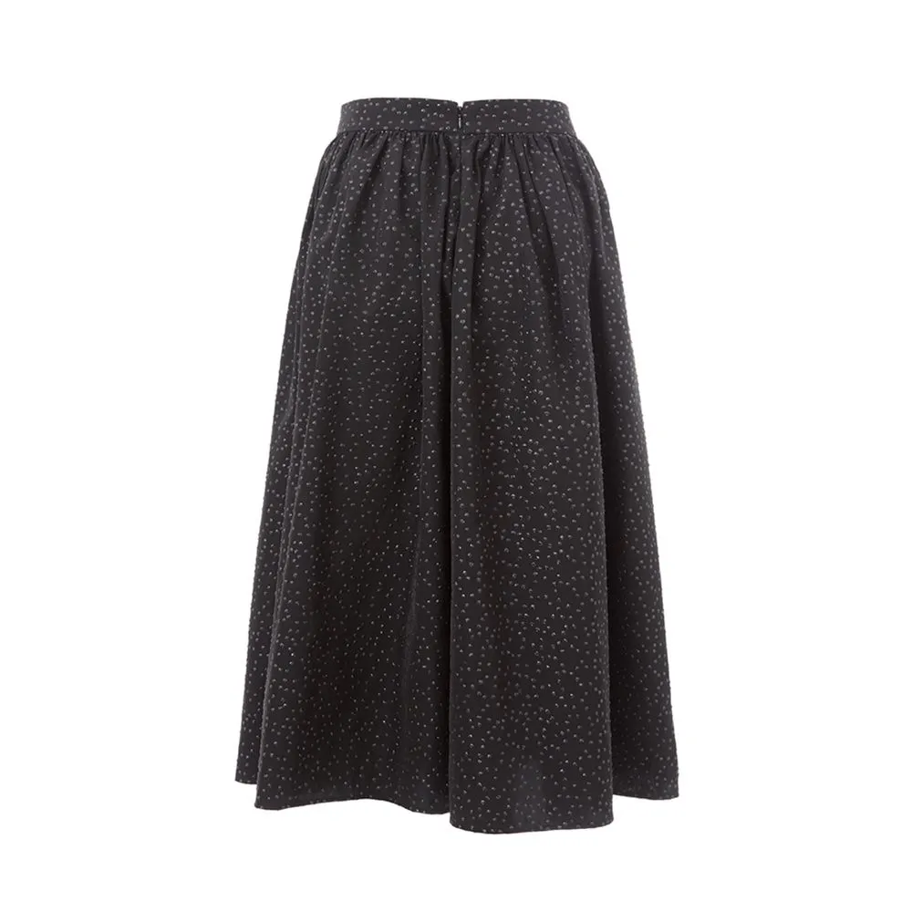 Lardini Women's Elegant Black Polyethylene Midi Skirt