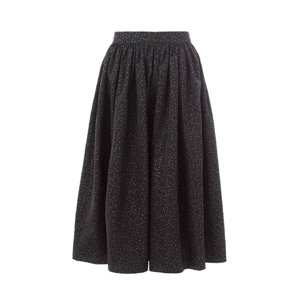 Lardini Women's Elegant Black Polyethylene Midi Skirt