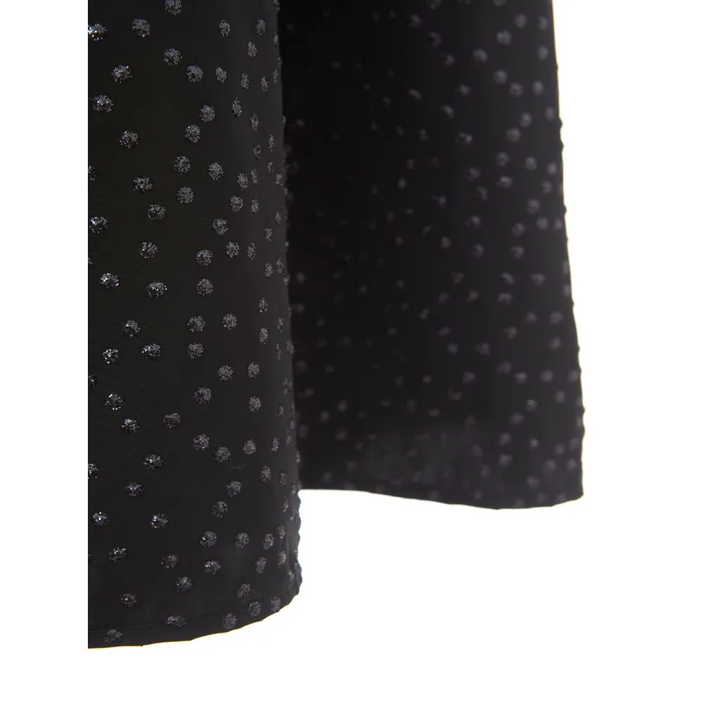 Lardini Women's Elegant Black Polyethylene Midi Skirt