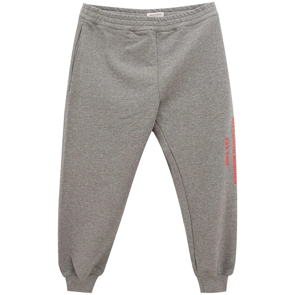Alexander McQueen Women's Chic Gray Cotton Blend Trousers