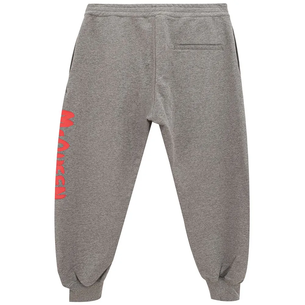 Alexander McQueen Women's Chic Gray Cotton Blend Trousers