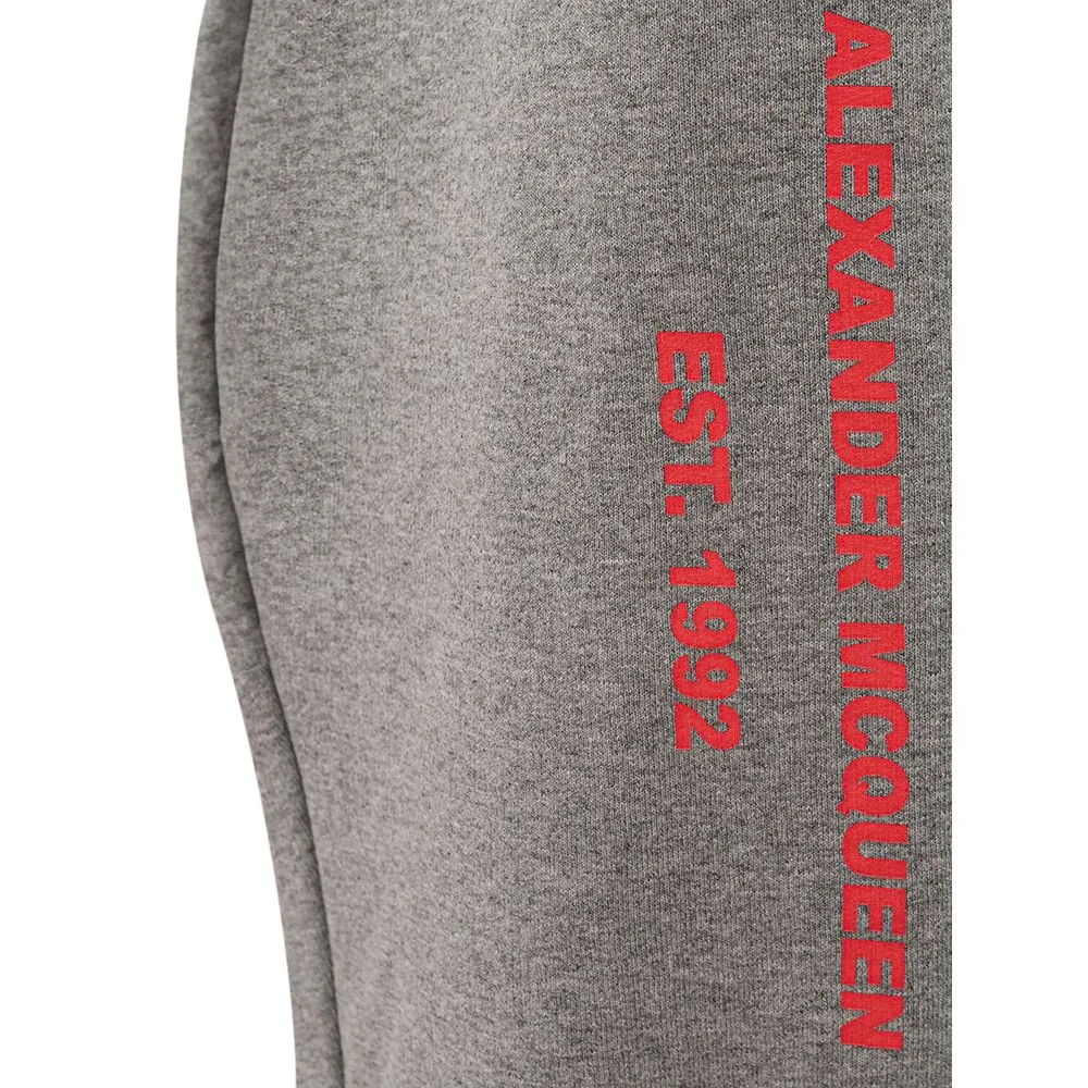 Alexander McQueen Women's Chic Gray Cotton Blend Trousers