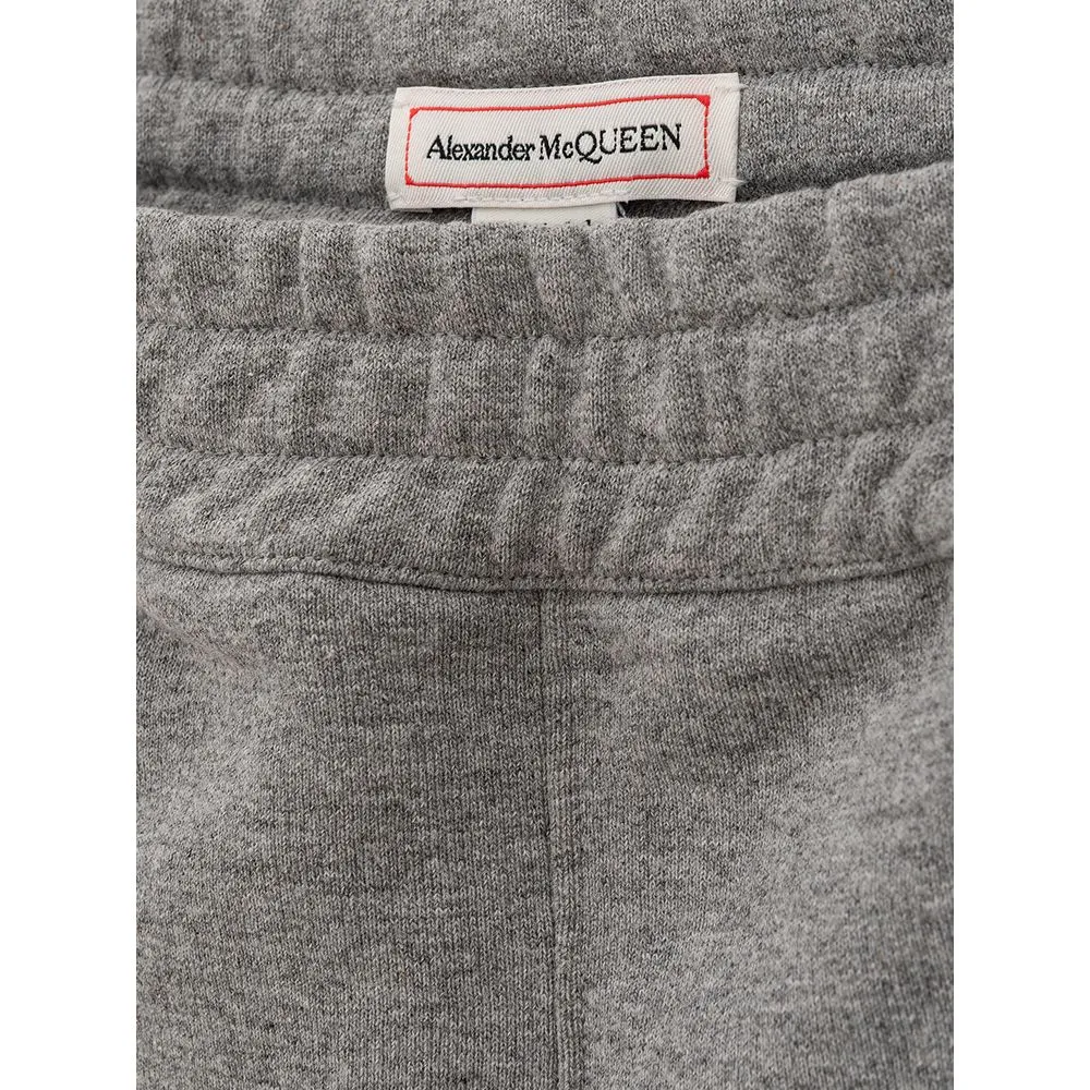 Alexander McQueen Women's Chic Gray Cotton Blend Trousers