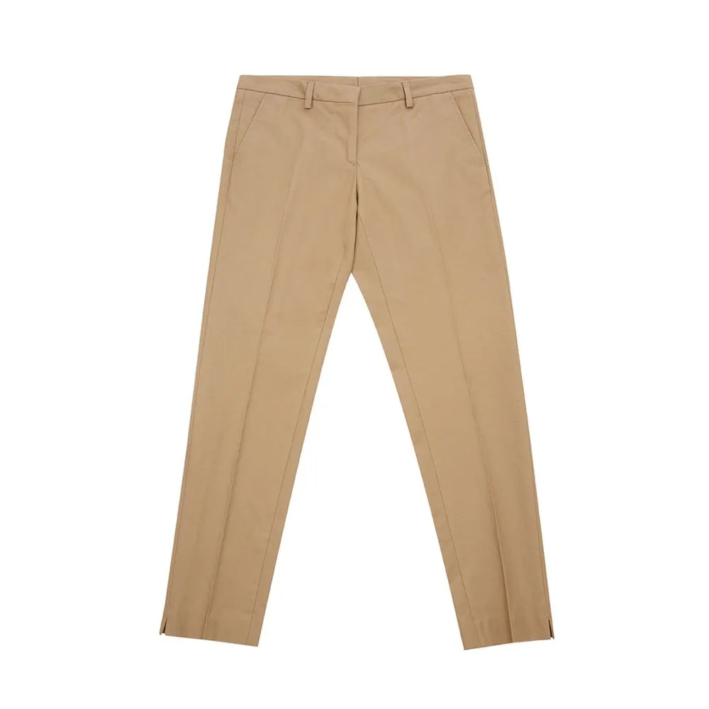 Lardini Women's Elegant Brown Cotton Trousers for Women