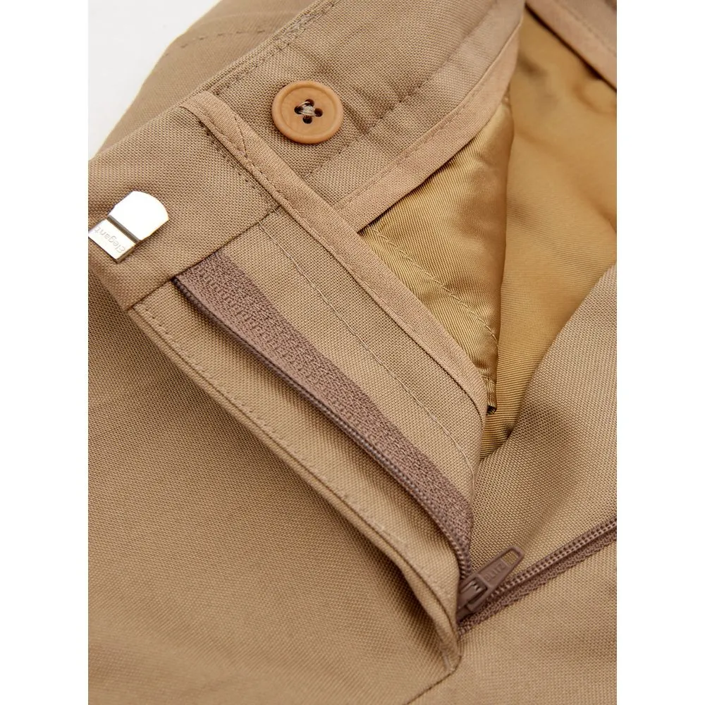 Lardini Women's Elegant Brown Cotton Trousers for Women