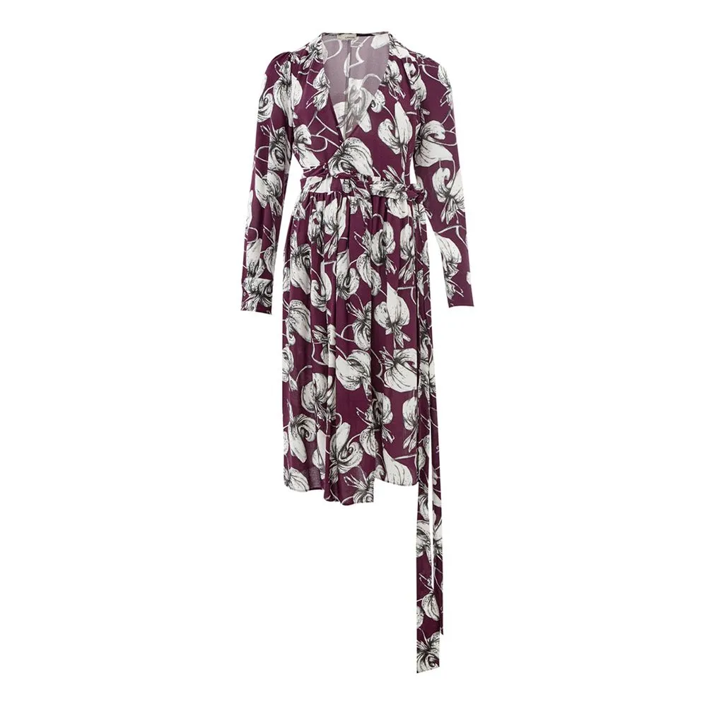 Lardini Women's Elegant Purple Viscose Dress