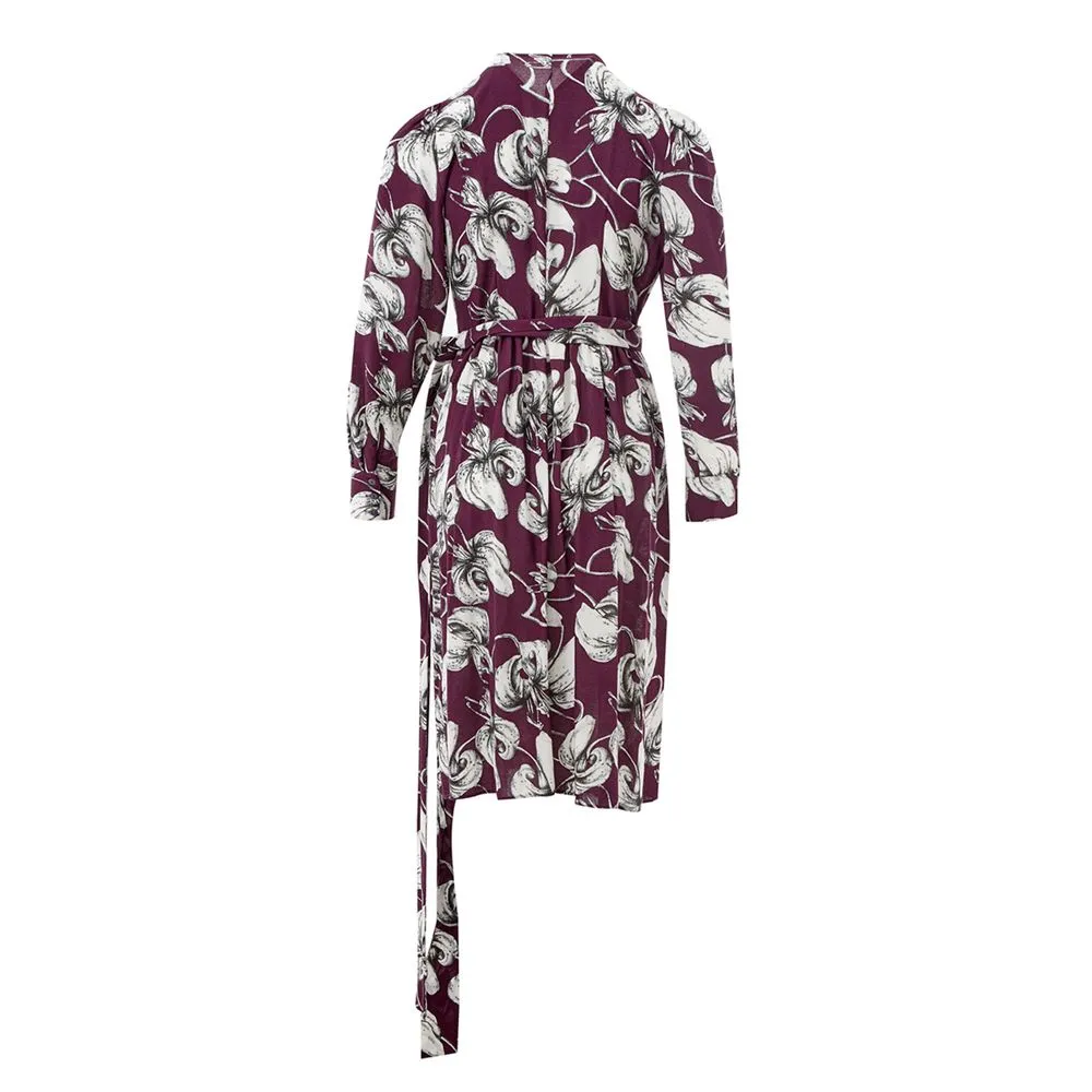 Lardini Women's Elegant Purple Viscose Dress