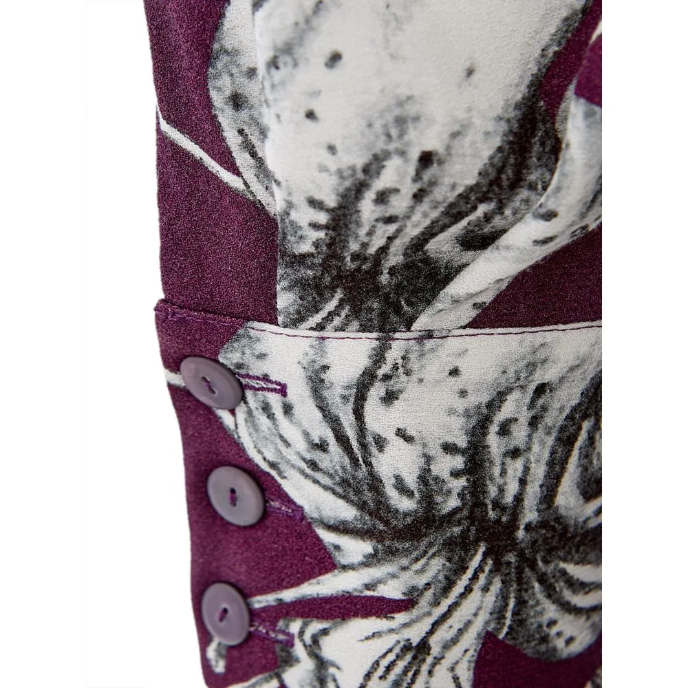 Lardini Women's Elegant Purple Viscose Dress