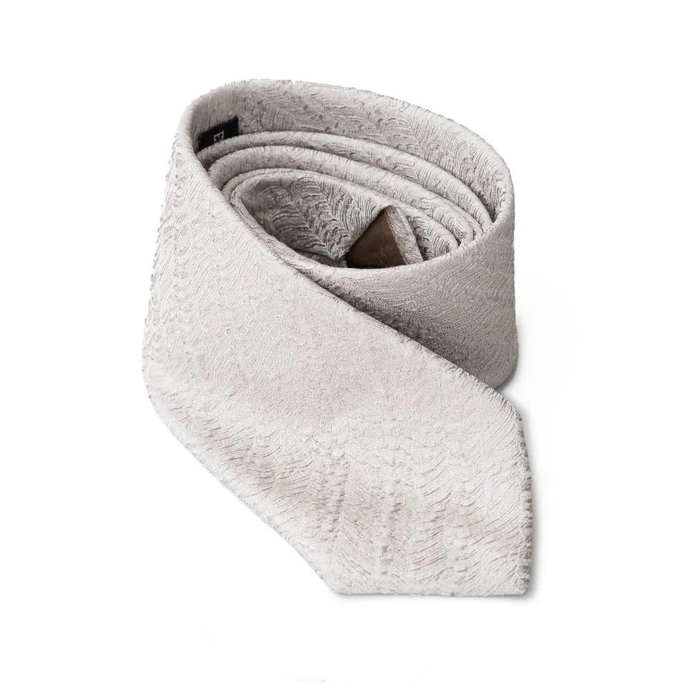 Emporio Armani Men's Silver Silk Ties & Bowty